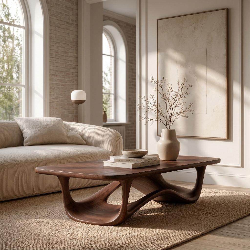 Contemporary Sculptural Coffee Table For Living Room