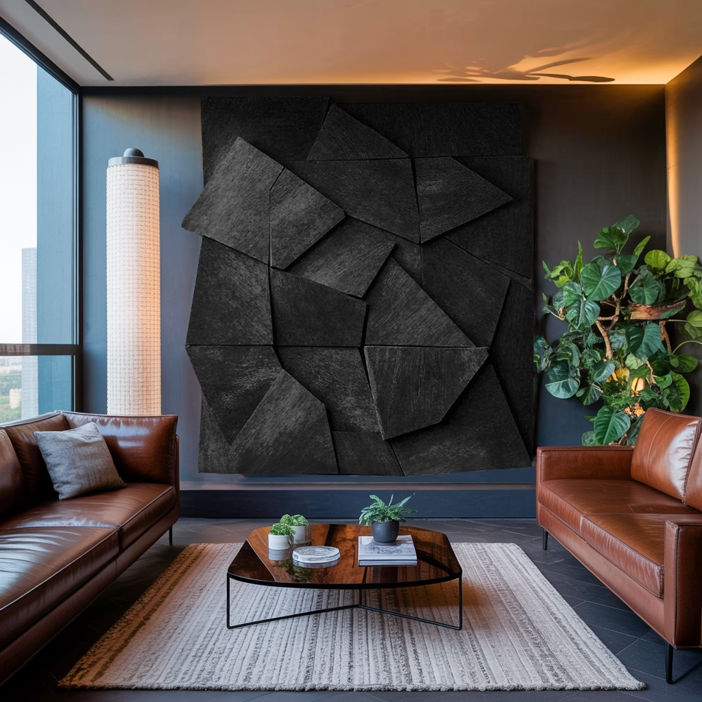 Modern Geometric Wall Art For Living Room Accent