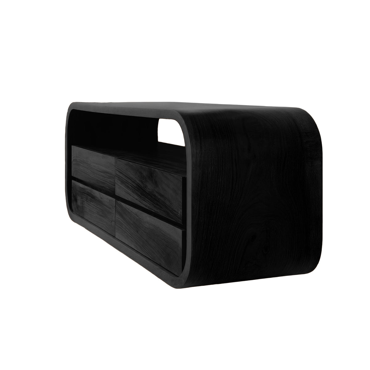Elyron Sculpted Solid Wood Floating Bathroom Vanity With Drawers