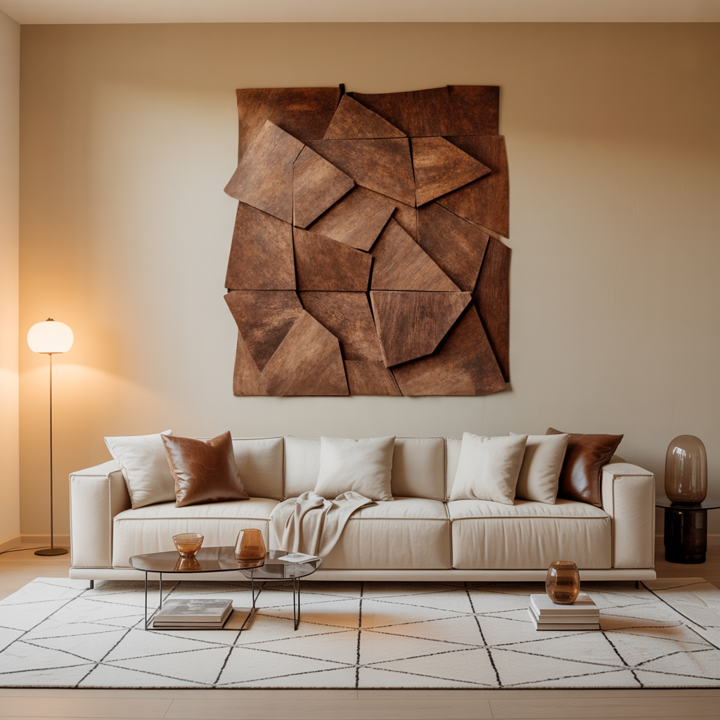Modern Geometric Wall Art For Living Room Accent