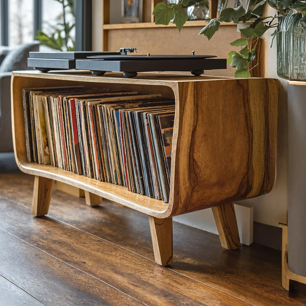 Elegant Record Player Stand For Living Room