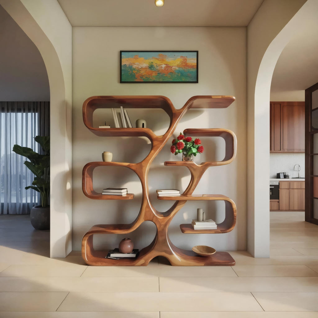 Artistic Bookshelf Display For Living Room Or Home Office